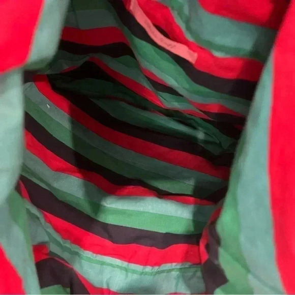 White Stuff Green Crochet Beach Tote with Lining - Picture 5 of 8